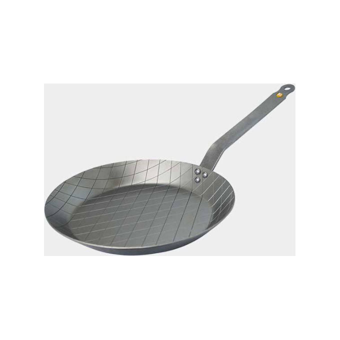 De Buyer 5616.24 Mineral B Padella Acciaio Carbonio 24 cm Pronta per Induzione Rivestita in Cera d'Api colore Argento