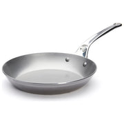 DE BUYER 5680.24 Mineral B Pro Padella rotonda in acciaio al carbonio con rivestimento in cera d'api 24 cm adatta per tutti i piani cottura inclusa induzione colore Nero