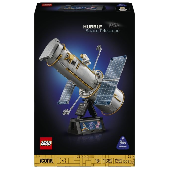 Lego 11382 Icons Telescopio Spaziale Hubble 1252 pezzi dimensioni 32x38x38 cm colore Multicolore