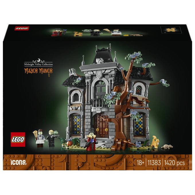 Lego 11383 Icons Kit di Modellismo per Adulti con 1420 Pezzi Minifigure Fosforescenti e Interni Gotici colore Nero