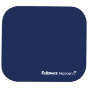 Fellowes 5933805 Microban Tappetino per Mouse Antibatterico Base Antiscivolo Compatibile Mouse Ottico e Laser colore Blu
