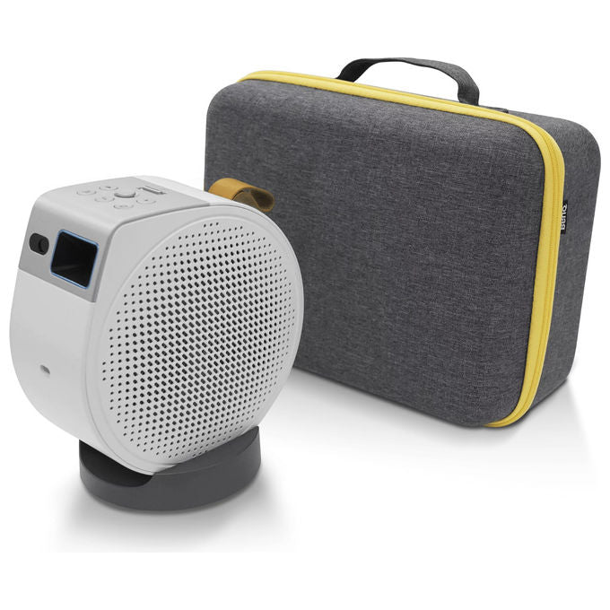 BenQ 5J.JSR09.001 Borsa per Proiettori GV31 e GV50 in Tessuto Melange Semi-impermeabile con Scomparti Accessori colore Grigio Giallo