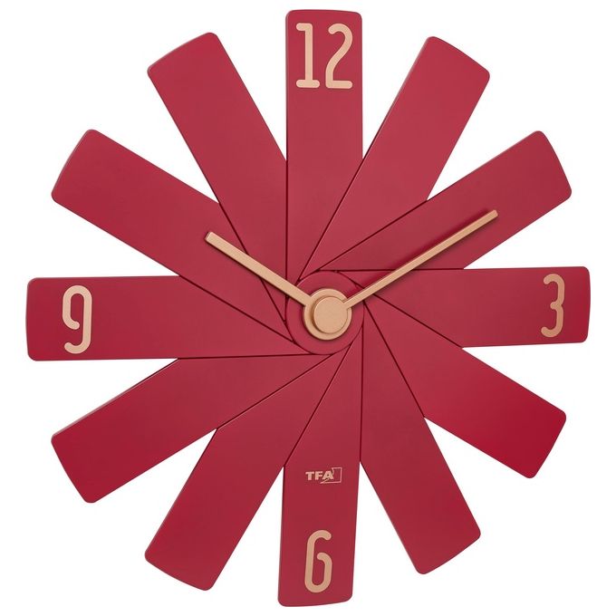 TFA Dostmann Orologio da Parete Analogico Clock in the Box con Decorazione