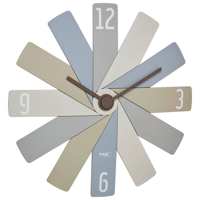 TFA Dostmann Orologio da Parete Analogico Clock in the Box Colorato