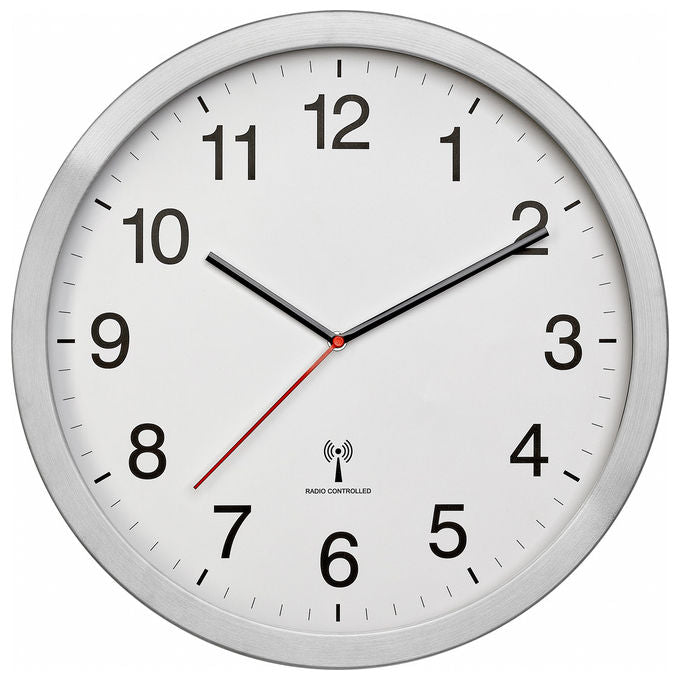 TFA Dostmann 60.3545.02 Orologio da parete radiocontrollato Quadrante XL Secondi visibili colore Metallo
