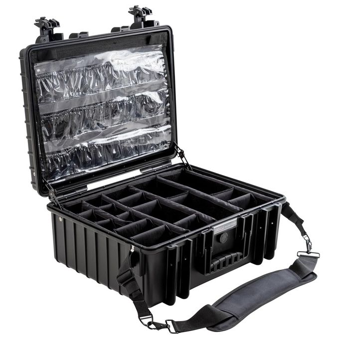 BandW 6000-B-MED Valigetta Custodia Rigida Kit di Emergenza Medica Impermeabile IP67 Polipropilene Temperatura -30 a 80 °C colore Nero