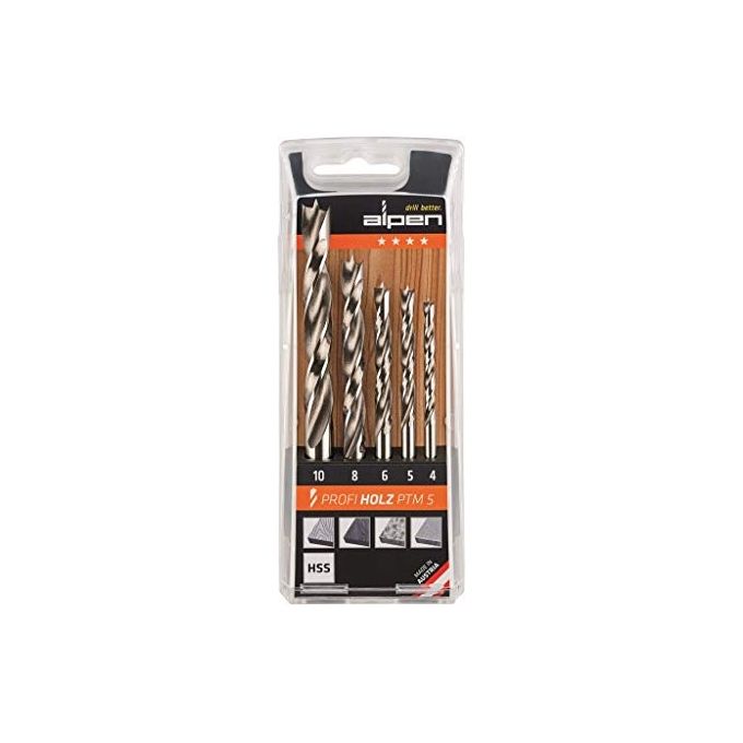 Alpen Punte per Trapano PTM 5 Profi Legno 4-5-6-8- 10