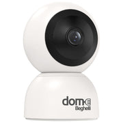 Beghelli 60028 Dom-e Videocamera Mini Plus Telecamera di sicurezza IP Wireless FullHD 3 MP con controllo PTZ e visione notturna fino a 10 m colore Bianco