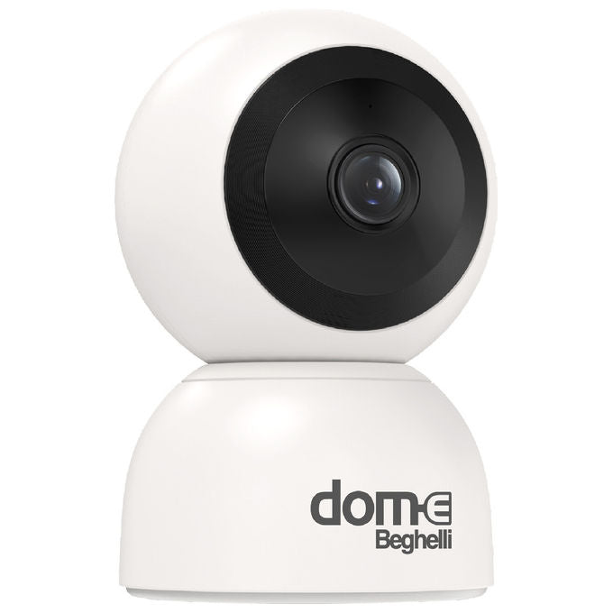 Beghelli 60028 Dom-e Videocamera Mini Plus Telecamera di sicurezza IP Wireless FullHD 3 MP con controllo PTZ e visione notturna fino a 10 m colore Bianco