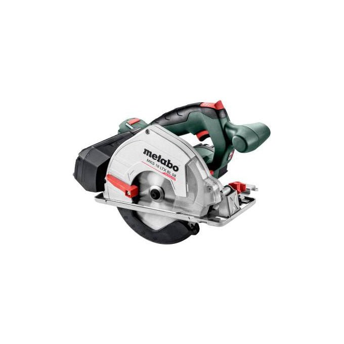 Metabo 600773840 MKS 18 LTX BL 58 Sega Circolare a Batteria Diametro Lama 16,5 cm Profondita' di Taglio 5,8 cm Motore Senza Spazzole Alimentazione 18 V colore Nero Verde Argento