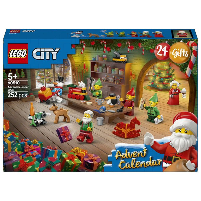 Lego 60510 Calendario dell'Avvento 2026 Set da Costruzione con 24 Sorprese 252 Pezzi colore Multicolore