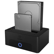 IcyBox IB-1232CL-U3 Stazione di docking e clonazione per dischi SATA 2.5'' e 3.5'' USB 3.2 Gen 1 5 Gbit-s UASP supportato Hot Swap colore Nero