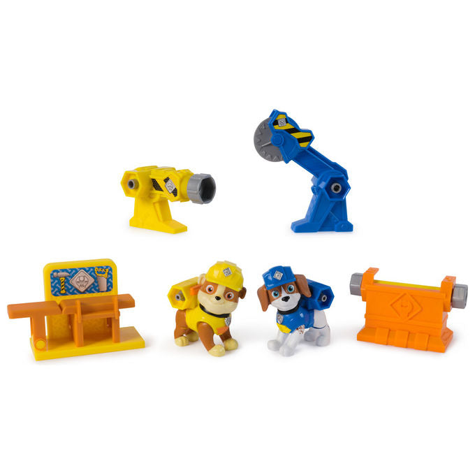 Spin Master 6071661 Rubble and Crew Power Tool Pups Set Personaggi Giocattolo con 2 Attrezzi e 2 Accessori colore Multicolore