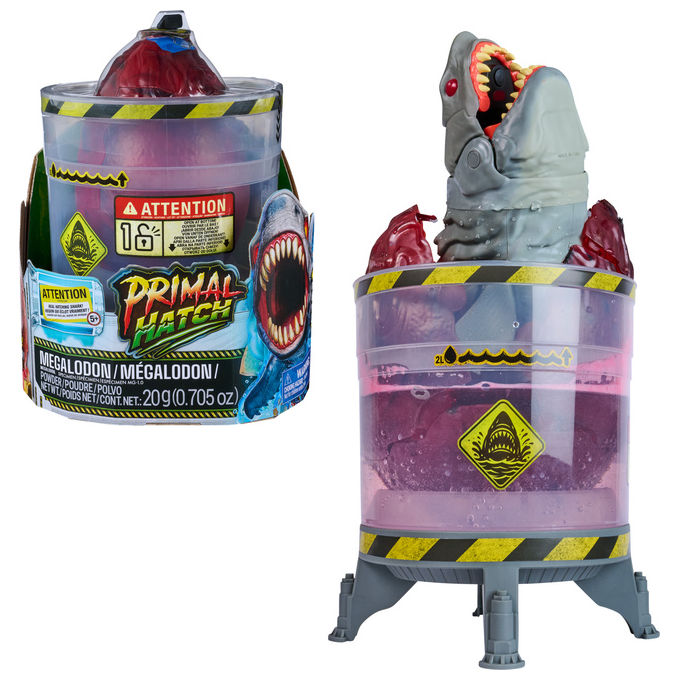 Spin Master 6076677 Uovo di Squalo Megalodon Primal Hatch Giocattolo Interattivo con Effetti Sonori e Luminosi Dimensione 40,6 cm colore Multicolore