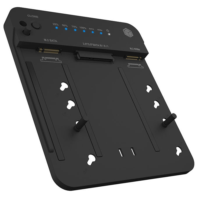 ICY BOX 61017 IB-2915MSCL-C31 Docking Station per HDD SSD SATA e M.2 con USB 3.2 Gen 2 Type-C 10 Gbit-s colore Nero