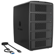 ICY BOX 61195 Heart RAID 3705 Box RAID 5 vani per HDD SSD 2 5 3 5 SATA III USB 3 2 Gen 1 5 Gbps Tipo C colore Nero