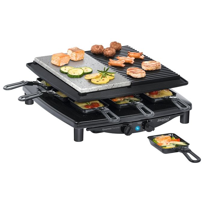 Steba RC 4 PLUS Griglia per Raclette Nero