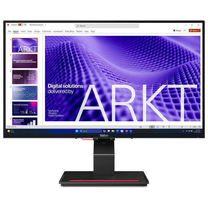Lenovo 64D2GAT2EU ThinkVision T24D-4t Monitor LED 24'' 1920 x 1080 Full HD 120 Hz IPS Touchscreen HDR10 USB-C colore Nero