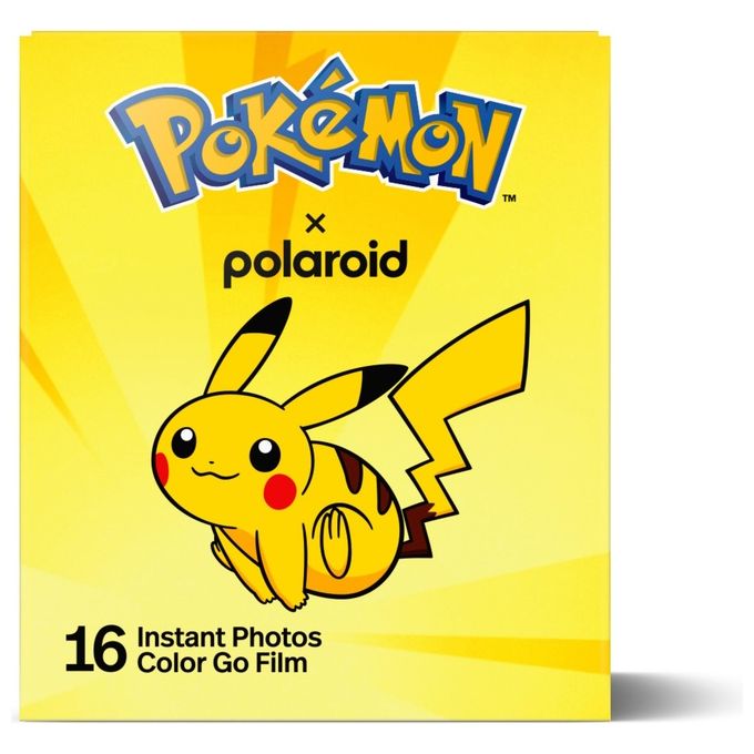 Polaroid 6657 Pellicola Istantanea a Colori per Fotocamera Go Edizione Pokémon Pikachu Confezione Doppia con 16 Foto e Cornici Gialle colore Giallo