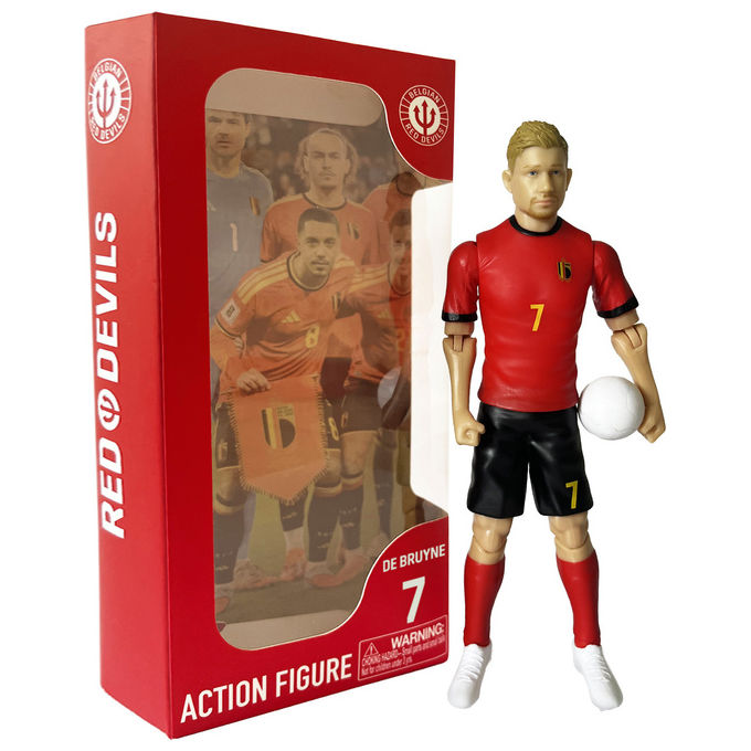 Megableu 678646 Red Devils Figurina di Calcio Articolata 20 cm con 10 Punti di Articolazione colore Nero