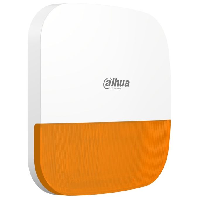 DAHUA ARA13-W2-868 Sirena Esterna Wireless Comunicazione 1600 m 110 dB IP65 Alimentazione 12 VDC o Batteria CR123A colore Arancione