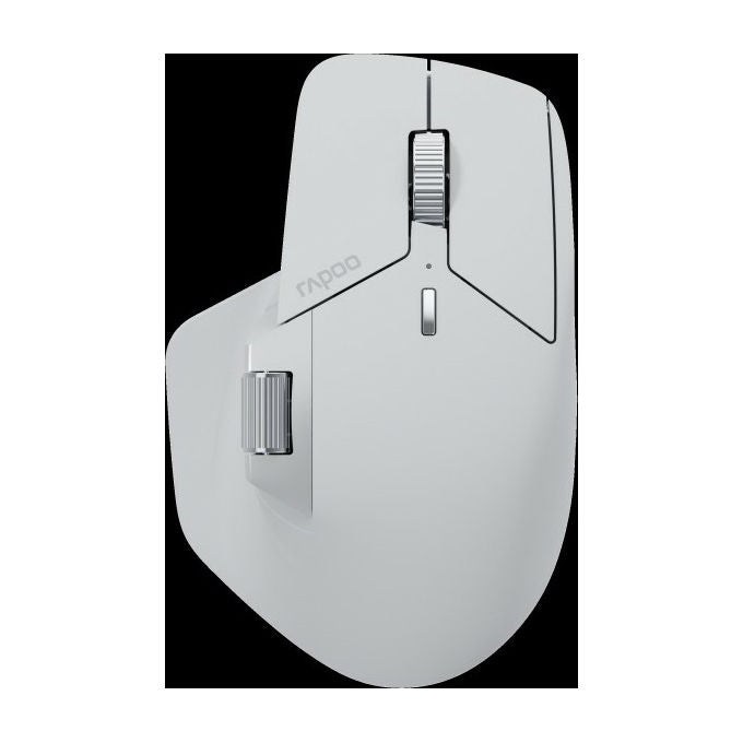 Rapoo 12531 MT760M Mouse Wireless Fino a 4000 DPI Tecnologia Multi-Modalita' Bluetooth 4.0 5.0 2.4 GHz 10 Pulsanti Ricaricabile colore Grigio