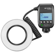 Godox MF-R76N TTL Macro Ring Flash Nikon con Illuminazione Coassiale Uniforme e Wireless 2.4G colore Nero