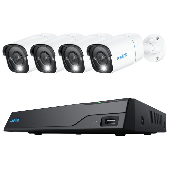 Reolink 6975253983322 NVS8 Kit di videosorveglianza Cablato 8 canali Risoluzione UHD 8 MP PoE IP66 Hard Disk 2 TB incluso colore Nero