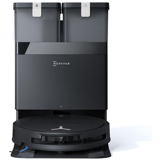 Ecovacs DEEBOTT50OMNIGEN3BLACK DEEBOT T50 OMNI Gen3 Robot aspirapolvere lavapavimenti AIVI 3D 3.0 25.000 Pa ZeroTangle 3.0 stazione OMNI All-in-One lavaggio a 75 °C colore Nero