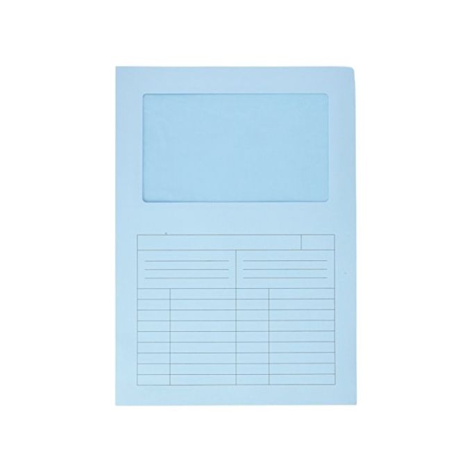 Fraschini Confezione 50 Cartelline con Finestra 120gr Azzurro