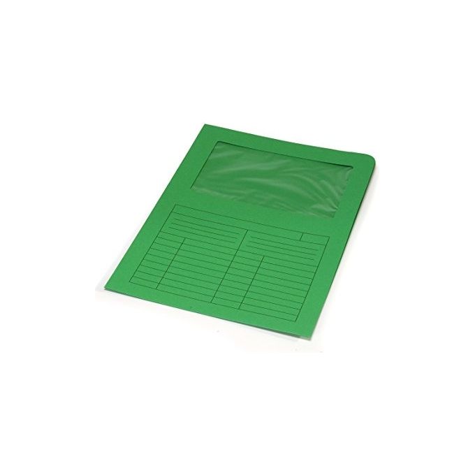 Fraschini Confezione 50 Cartelline con Finestra 120gr Verde