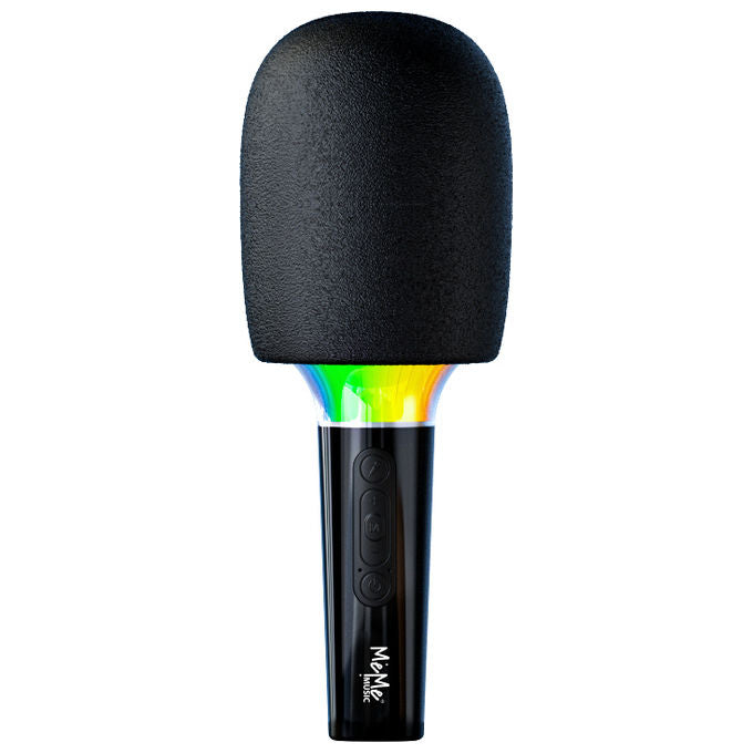 MeMe 703500 Diego Microfono Giocattolo Wireless con Effetti Luminosi Rimozione Vocale Cambiavoce Ricaricabile via USB C colore Nero
