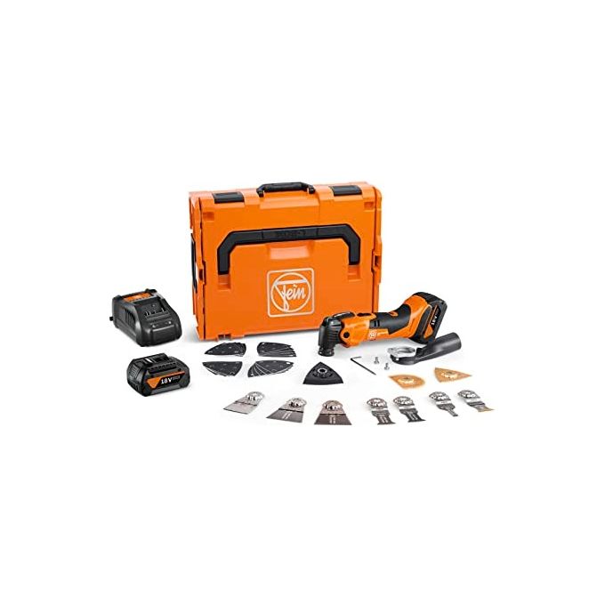 Fein Multimaster AMM 500 PLUS 4AH AS Utensile Multifunzione con 30 Accessori per Taglio