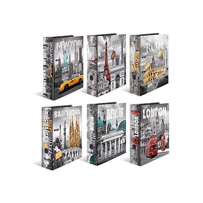 Herma Raccoglitore ad Anelli Citta' A4 Set da 10