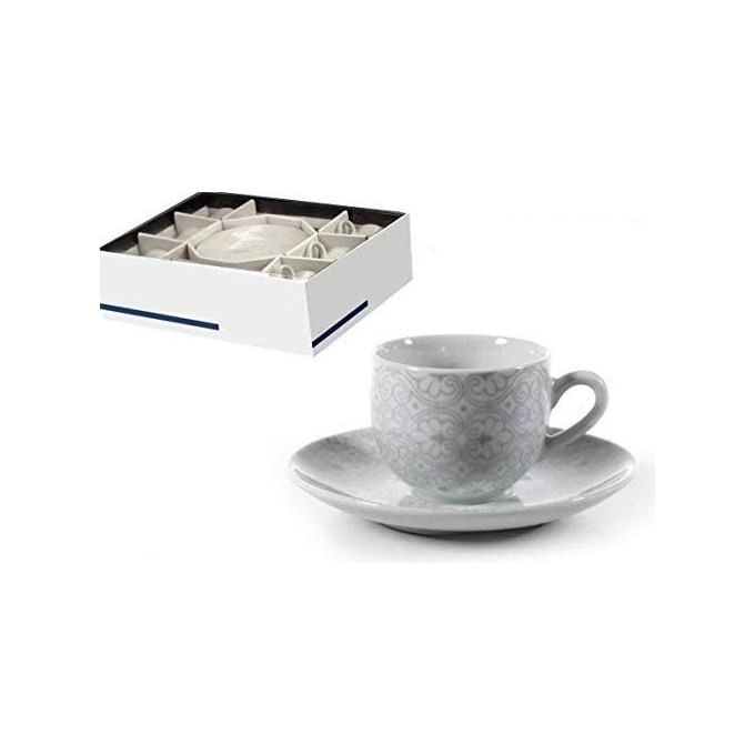 Gicos Passione Casa Tazza da Caffe' in Porcellana Damasco 6 Pezzi