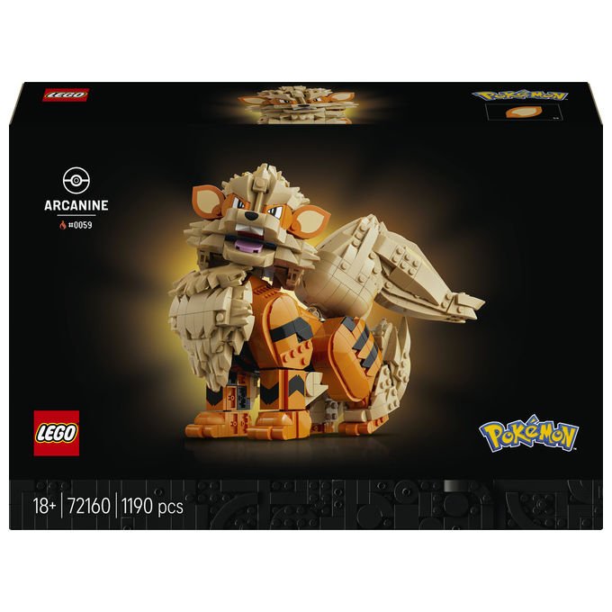 Lego 72160 Pokémon Set di costruzione Arcanine 1190 pezzi per adulti collezionisti e appassionati di videogiochi colore Multicolore