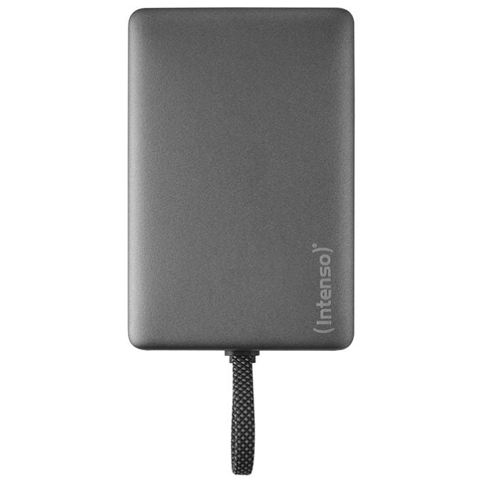 Intenso 7340034 MC10000 Power Bank 10000 mAh con cavo USB-C integrato e retro magnetico colore Grigio