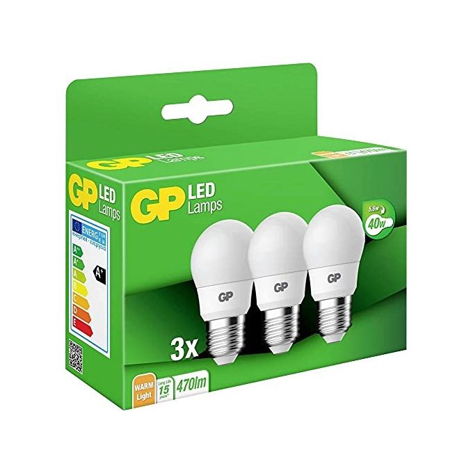 GP Battery 3 Lighting A45 Mini Globe E27 5.6W 40W 470lm