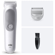 Braun BG5500 Series 5 Rasoio Elettrico per il Corpo Bagnato e Secco Autonomia 100 min Ricarica Rapida 5 min colore Grigio Bianco