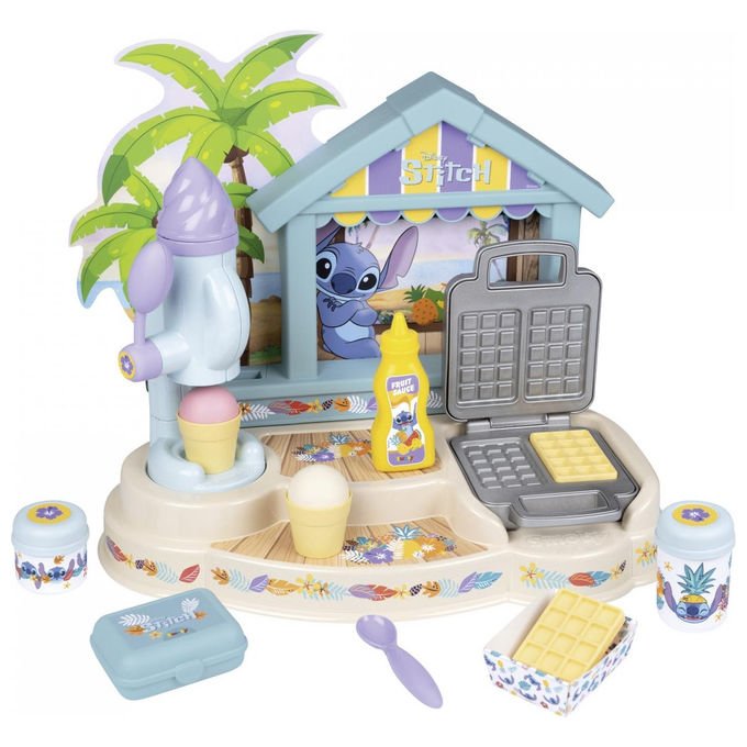 Smoby 7600312509 Stitch Bar sulla spiaggia con 12 accessori colore Multicolore