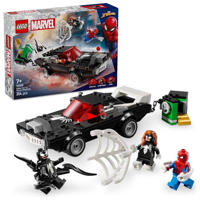 LEGO Set Spider-Man Contro Muscle Car di Venom 76309 Marvel Super Heroes per Avventure Costruibili Emotive