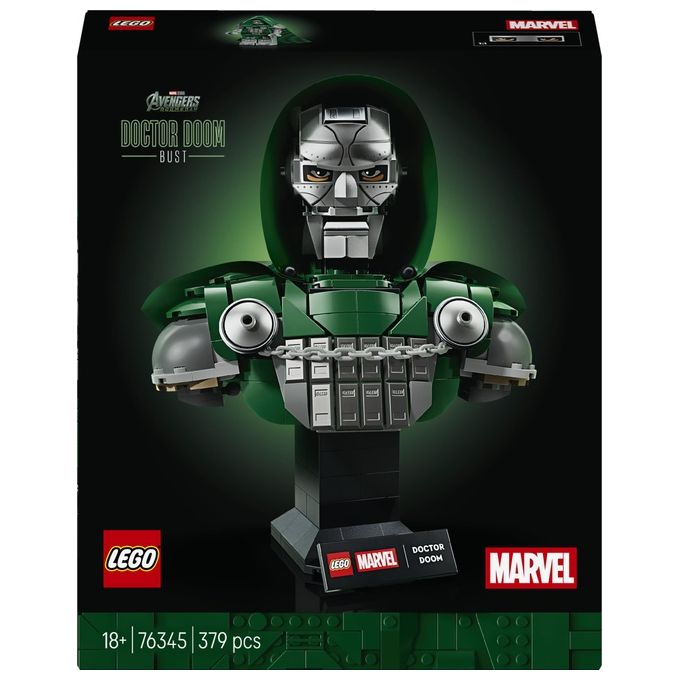 Lego 76345 Super Heroes Busto del Dottor Destino da Costruire per Adulti con Minifigure e Targhetta Colore Multicolore