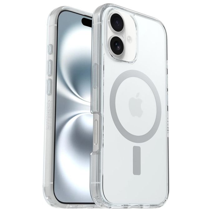 OtterBox Cover per iPhone 16 Symmetry Seires Clear MagSafe Trasparente