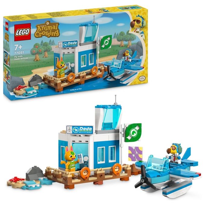 LEGO 77051 Animal Crossing Set da Costruzione con Aeroporto e Idrovolante Giocattolo 292 Pezzi colore Multicolore