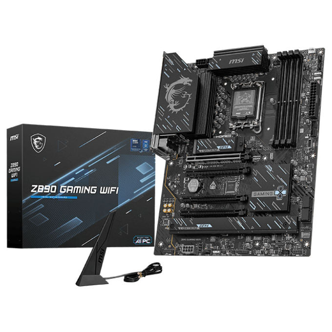 MSI 7E54-006R Z890 Gaming WIFI Scheda Madre ATX Socket LGA 1851 DDR5 256 GB Wi-Fi 7 Bluetooth 5.4 2.5G Ethernet Intel Z890