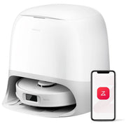 Roborock 8.01.1201 Qrevo Curv Robot aspirapolvere e lavapavimenti Navigazione LiDAR Aspirazione 18.500 Pa Stazione 3.0 Auto-svuotamento e Asciugatura colore Bianco