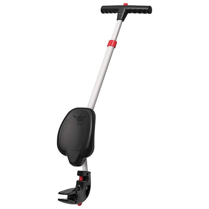 BIG 800056443 Asta di spinta regolabile in 4 posizioni 88-107.5 cm con adattatore per manubrio e schienale colore Nero Argento