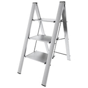 Colombo New Scal G300A03W Leonardo 3 Sgabello Scala Pieghevole Alluminio 3 Gradini Portata 150 Kg colore Silver