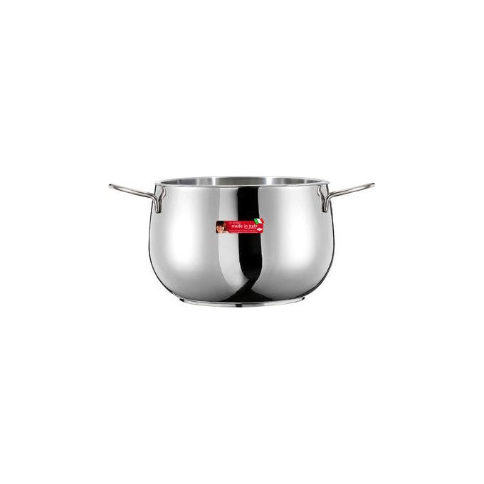 Inoxriv 53100040 River Pentola Inox 2 Manici 7 L diametro 24 cm compatibile Induzione Gas Vetroceramica colore Acciaio inox