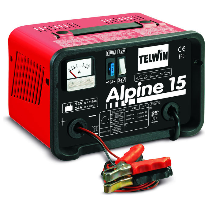 Telwin 8004897648026 ALPINE 15 Caricabatteria 6 A 12 24 V colore Nero